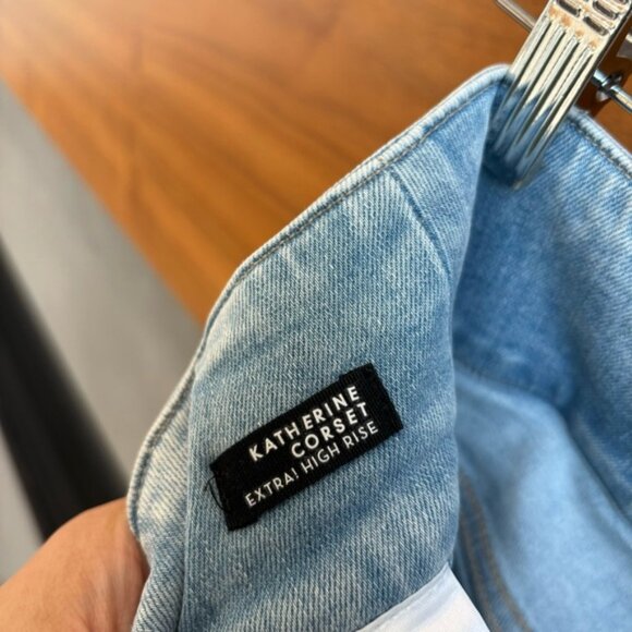 Veronica Beard Katherine Corset-Waist Extra High Rise Jeans, Size 26/ 2 - Picture 10 of 13